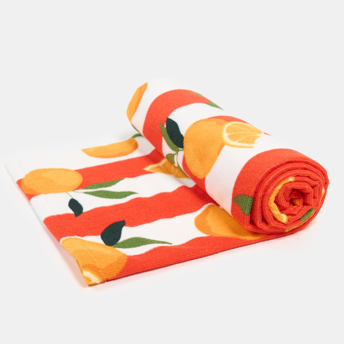 OHS Oranges Print Beach Towel - Orange>