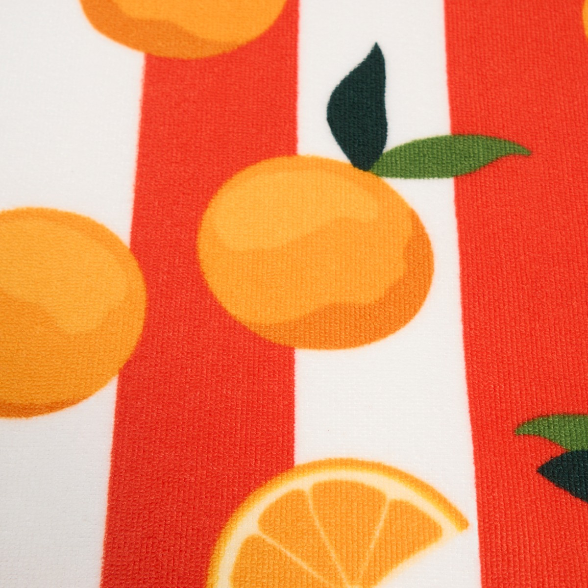 OHS Oranges Print Beach Towel - Orange>