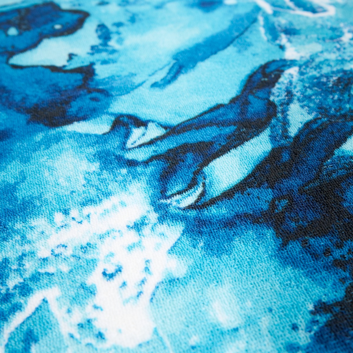 OHS Marble Print Beach Towel - Teal>