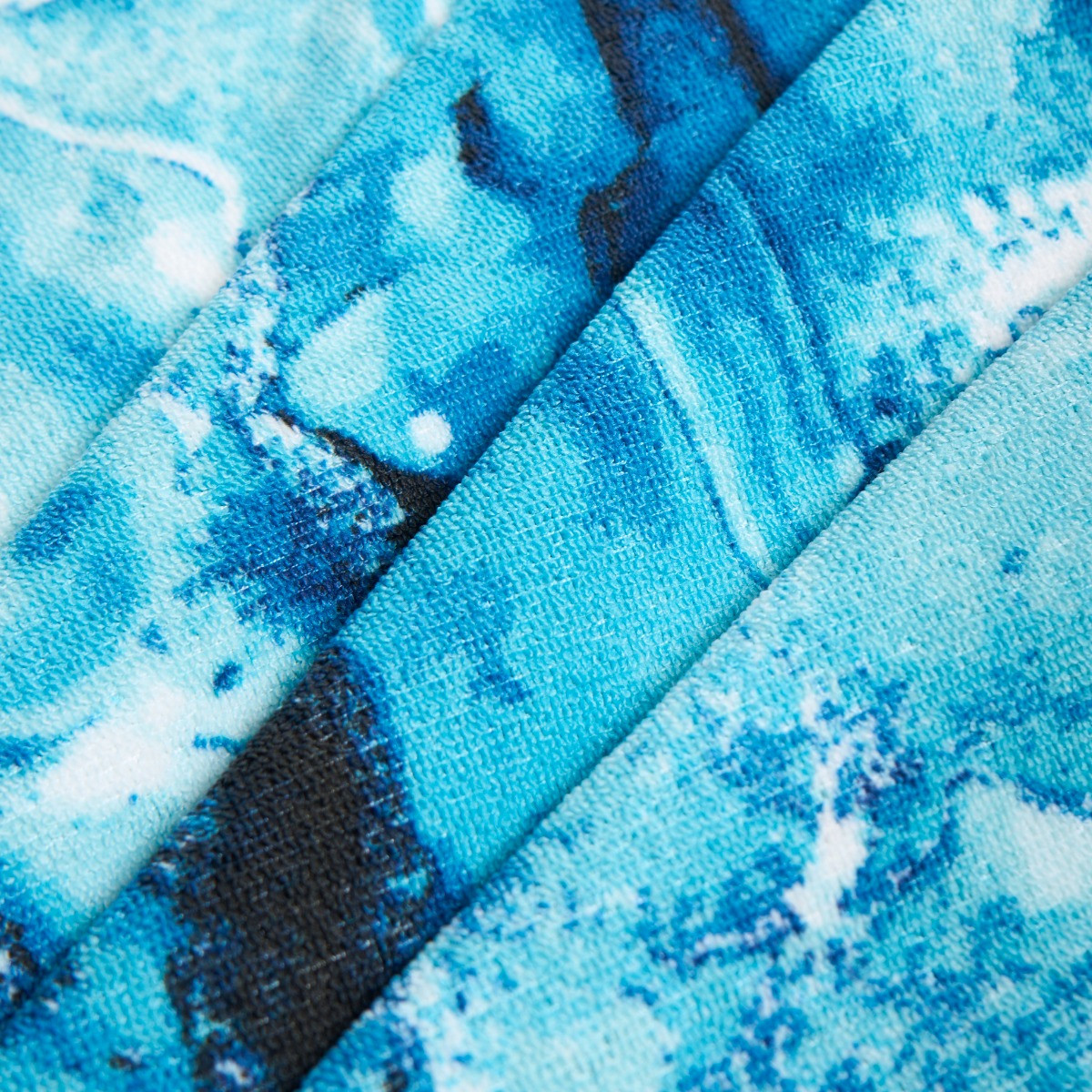 OHS Marble Print Beach Towel - Teal>