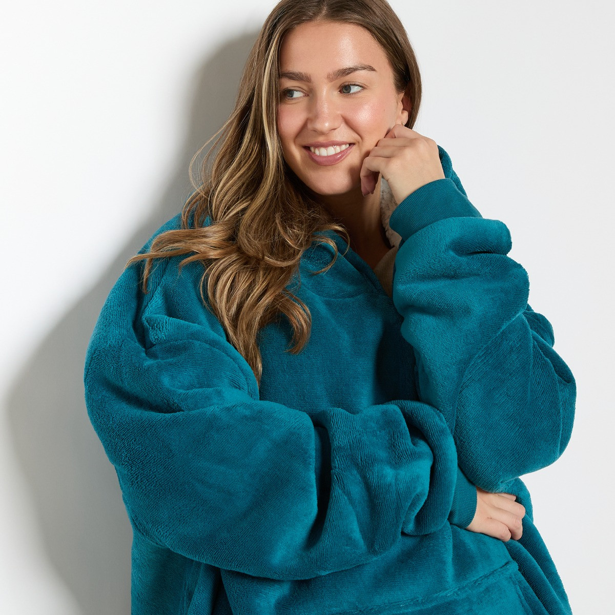 OHS Adults Fleece Hoodie Blanket - Teal>