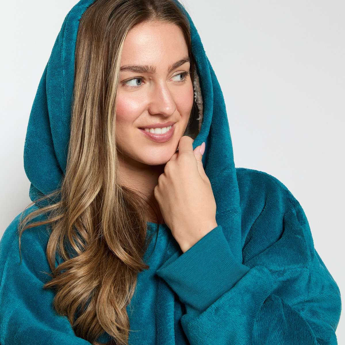 OHS Adults Fleece Hoodie Blanket - Teal>