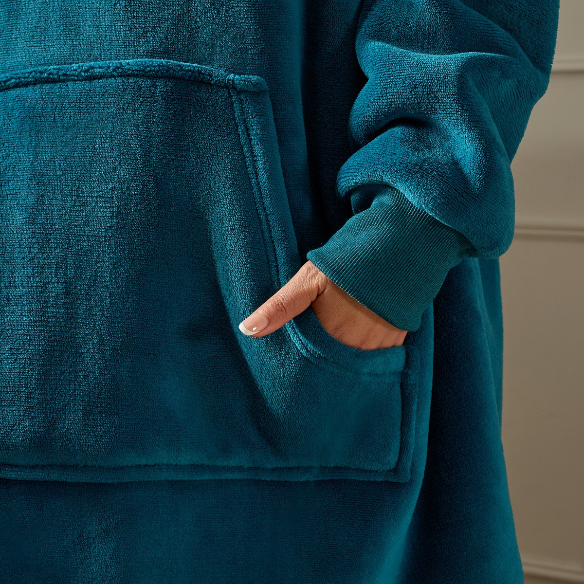 OHS Adults Fleece Hoodie Blanket - Teal>