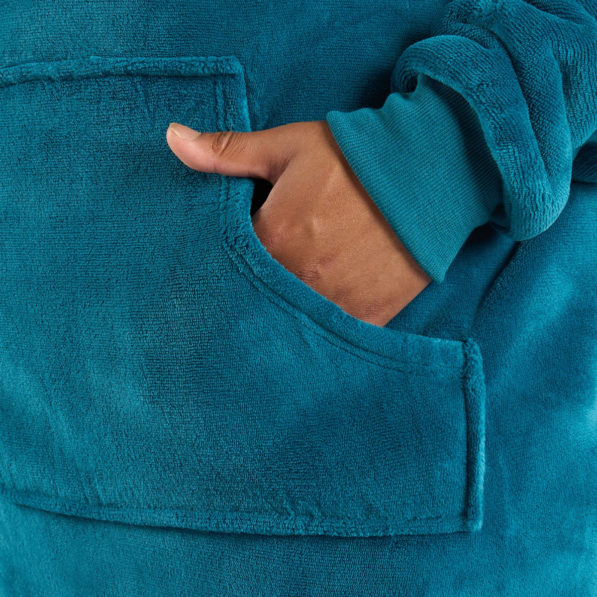 OHS Adults Fleece Hoodie Blanket - Teal>