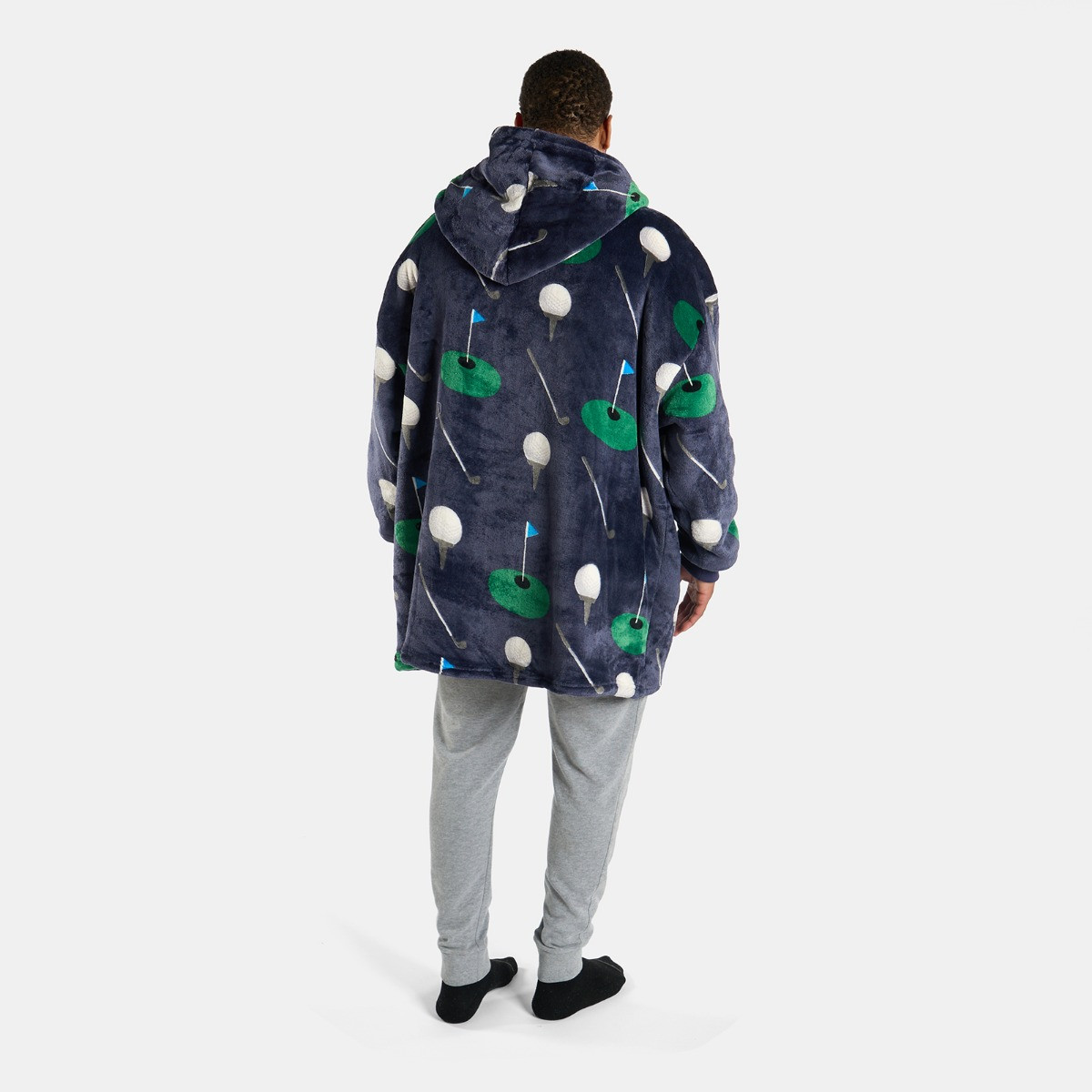 OHS Golf Print Hoodie Blanket - Navy>