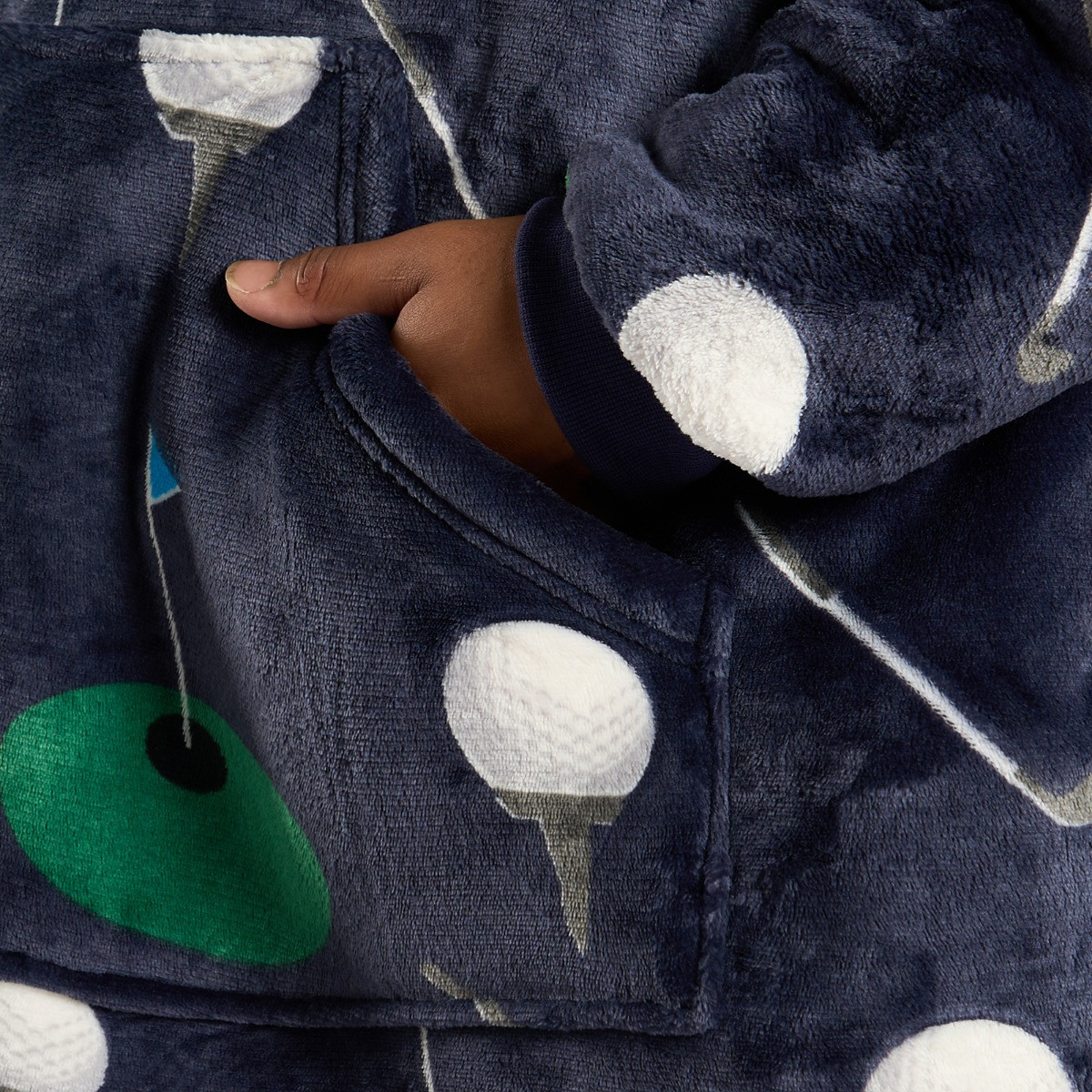 OHS Golf Print Hoodie Blanket - Navy>
