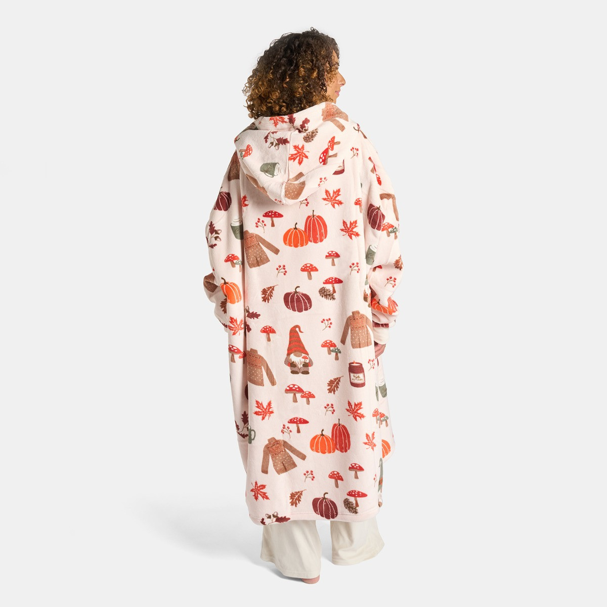 OHS Adult Extra Long Autumn Hoodie Blanket - Beige>