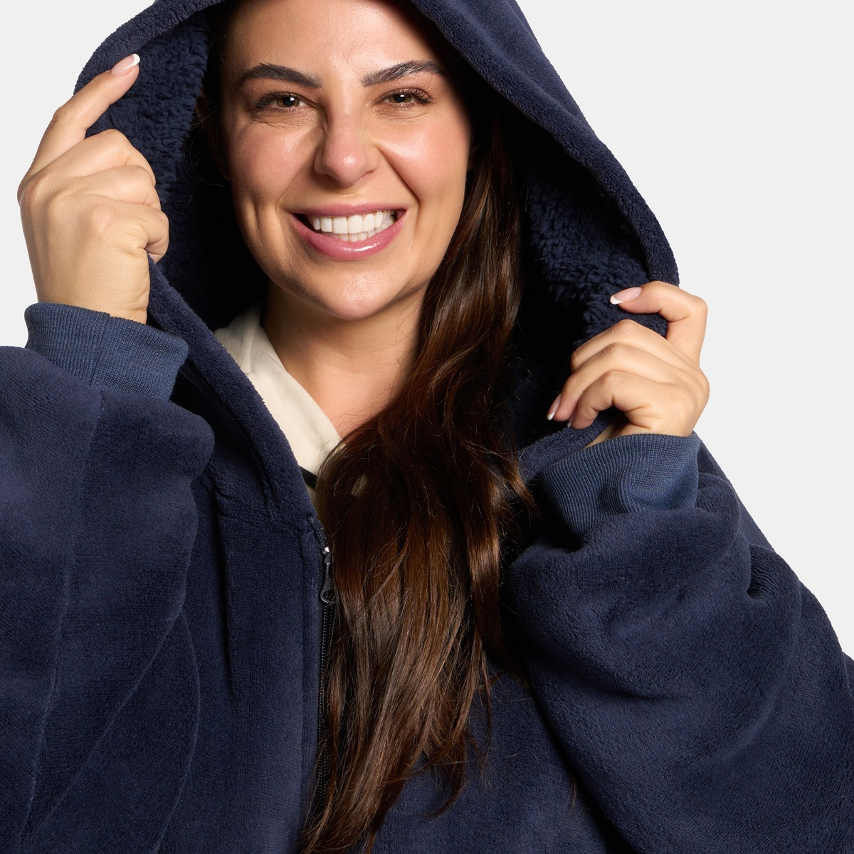 OHS Adults Zipper Hoodie Blanket - Navy>