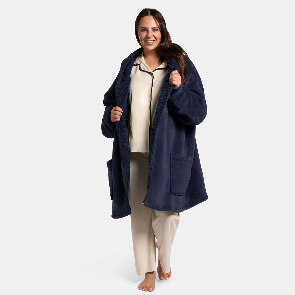 OHS Adults Zipper Hoodie Blanket - Navy>