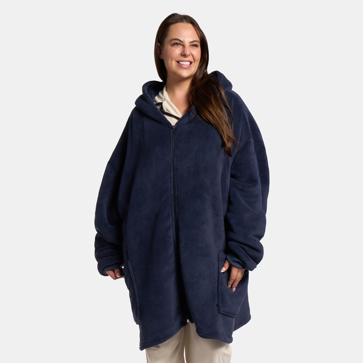 OHS Adults Zipper Hoodie Blanket - Navy>