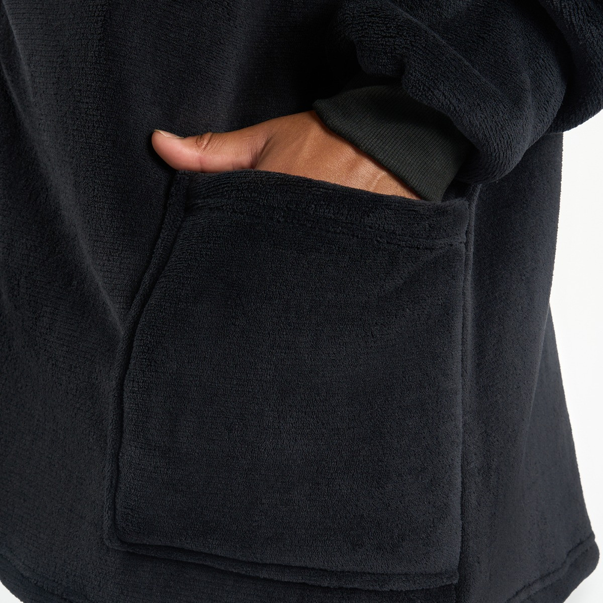 OHS Adults Zipper Hoodie Blanket - Black>