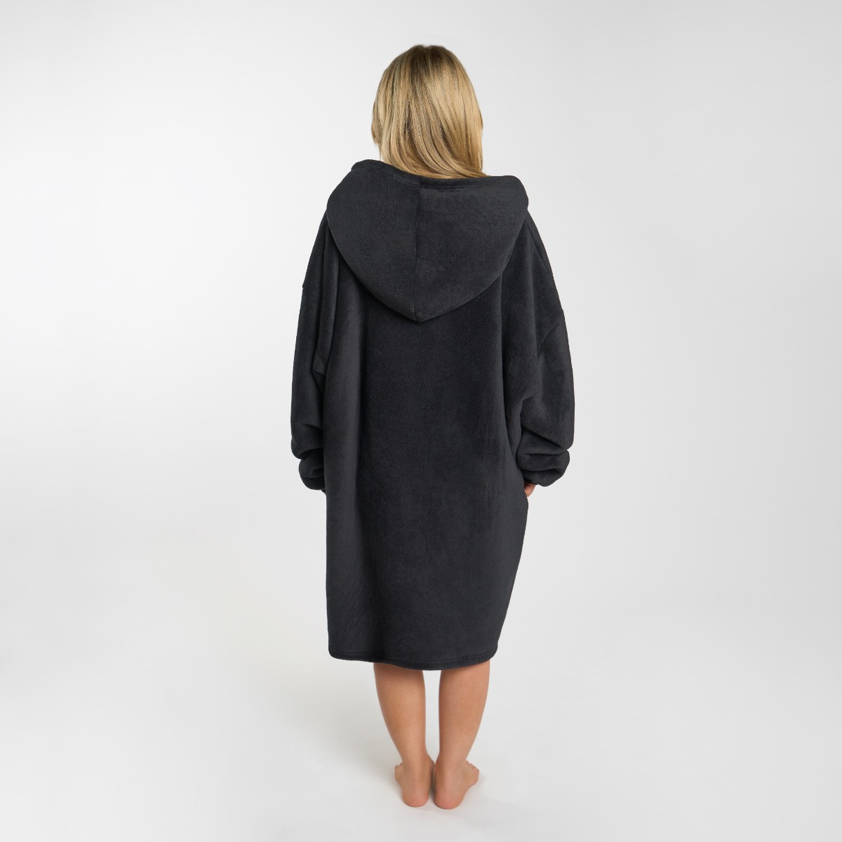 OHS Adults Zipper Hoodie Blanket - Black>