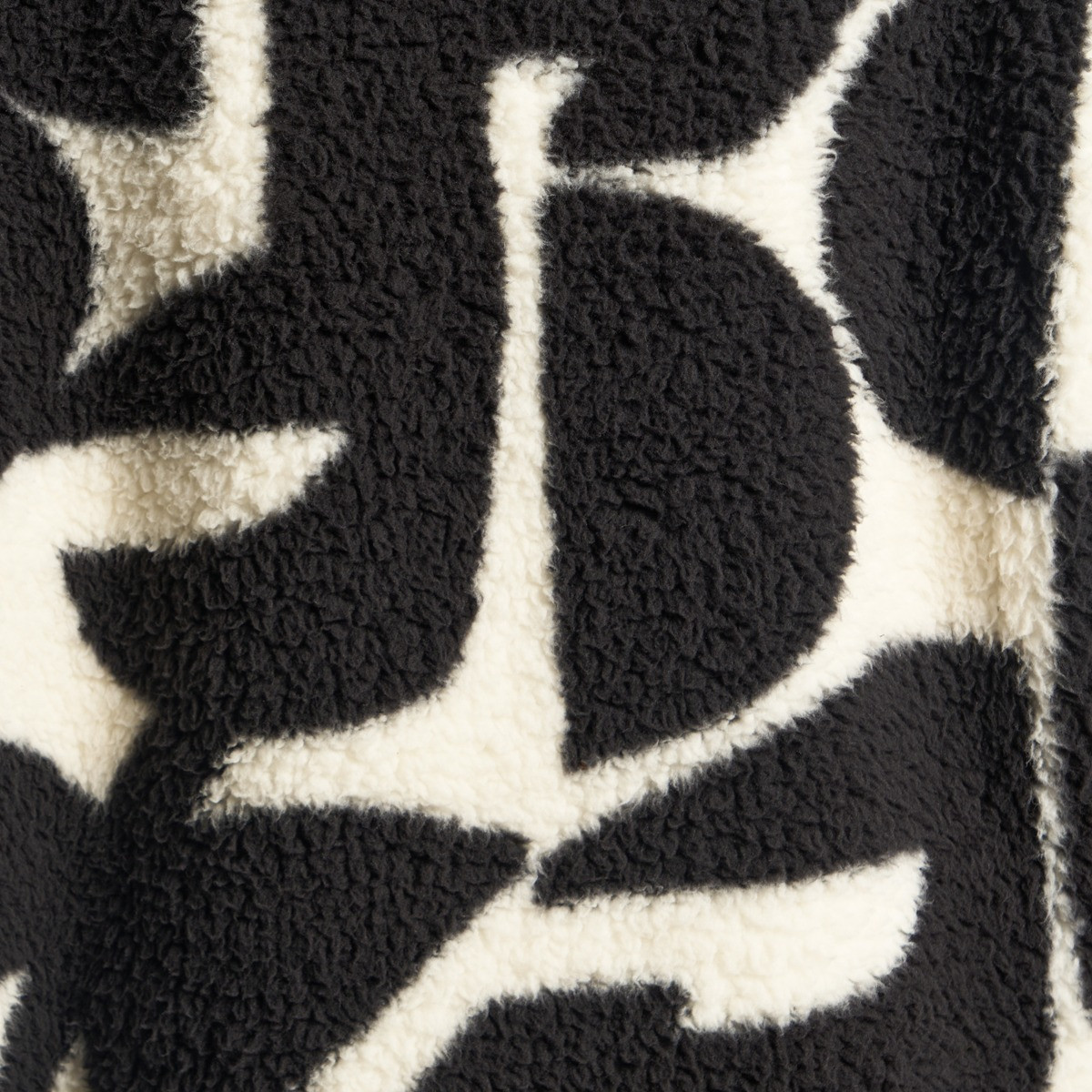 OHS Teddy Geometric Print Half Zip Fleece, Monochrome - Small/ Medium>