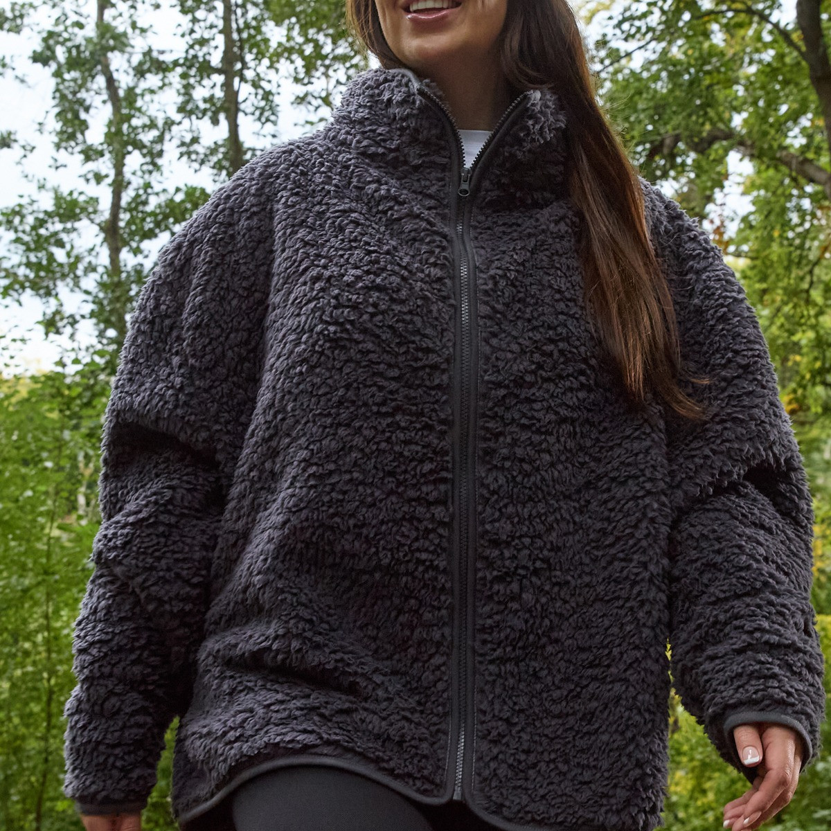 OHS Teddy Full Zip Fleece - Charcoal>