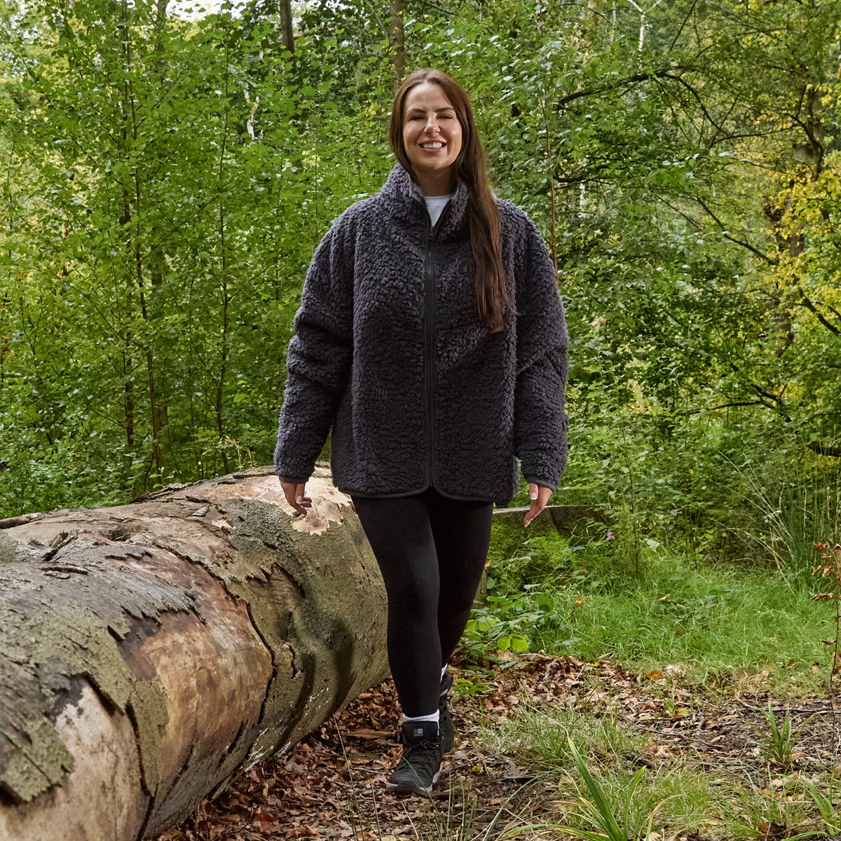 OHS Teddy Full Zip Fleece - Charcoal>