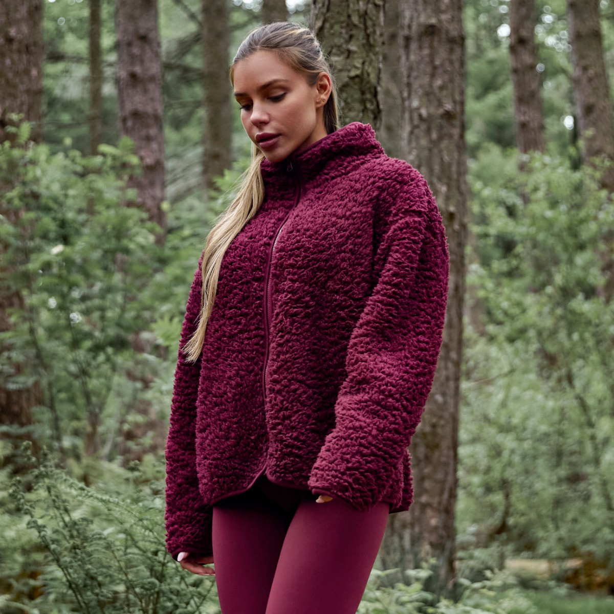 OHS Teddy Full Zip Fleece - Maroon>