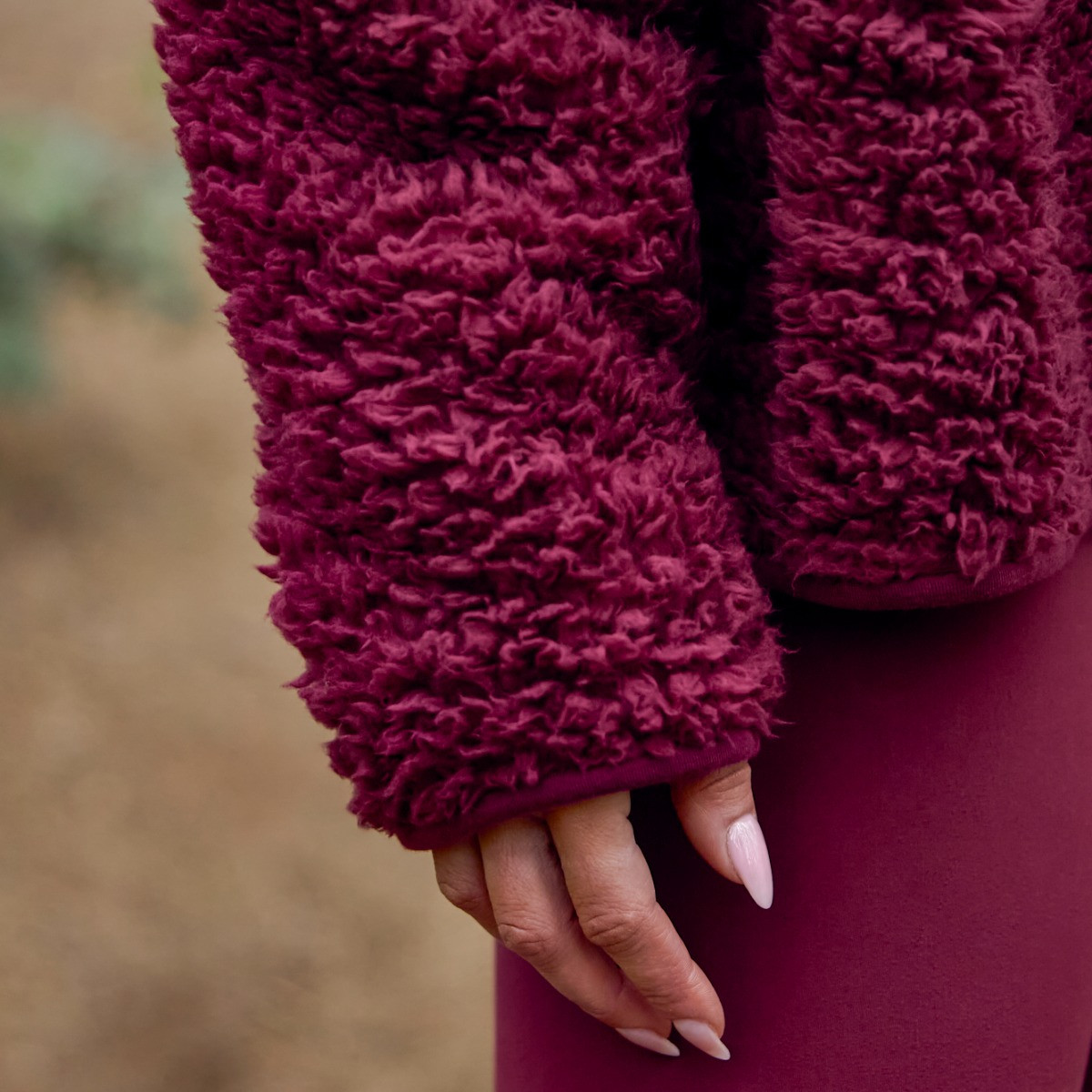 OHS Teddy Full Zip Fleece - Maroon>