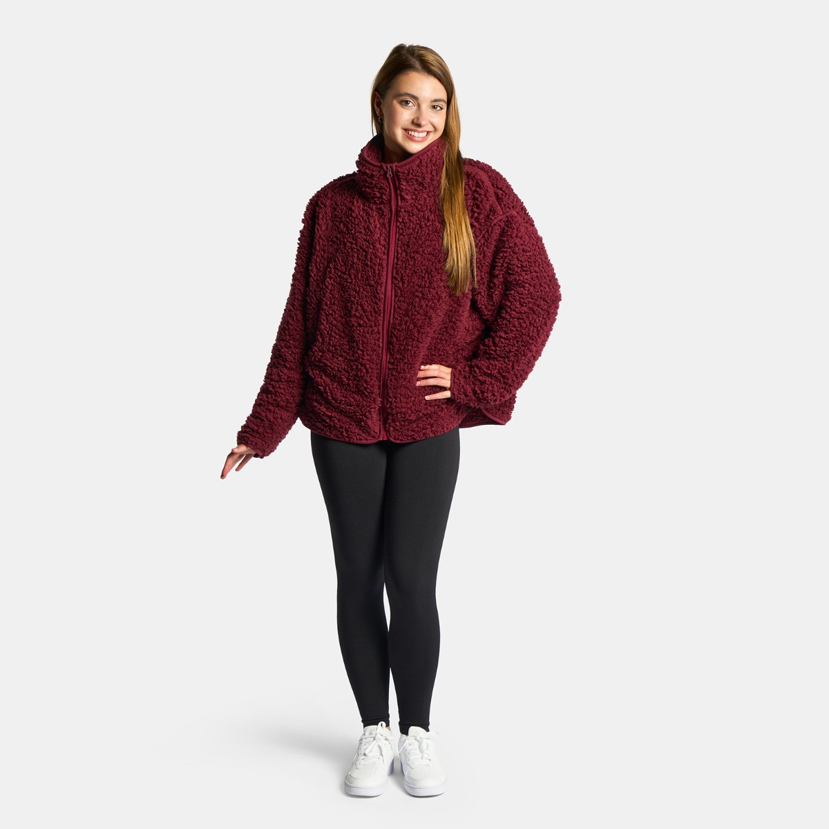 OHS Teddy Full Zip Fleece - Maroon, Large/ Extra Large>