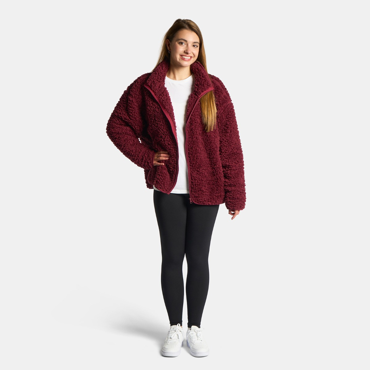 OHS Teddy Full Zip Fleece - Maroon>