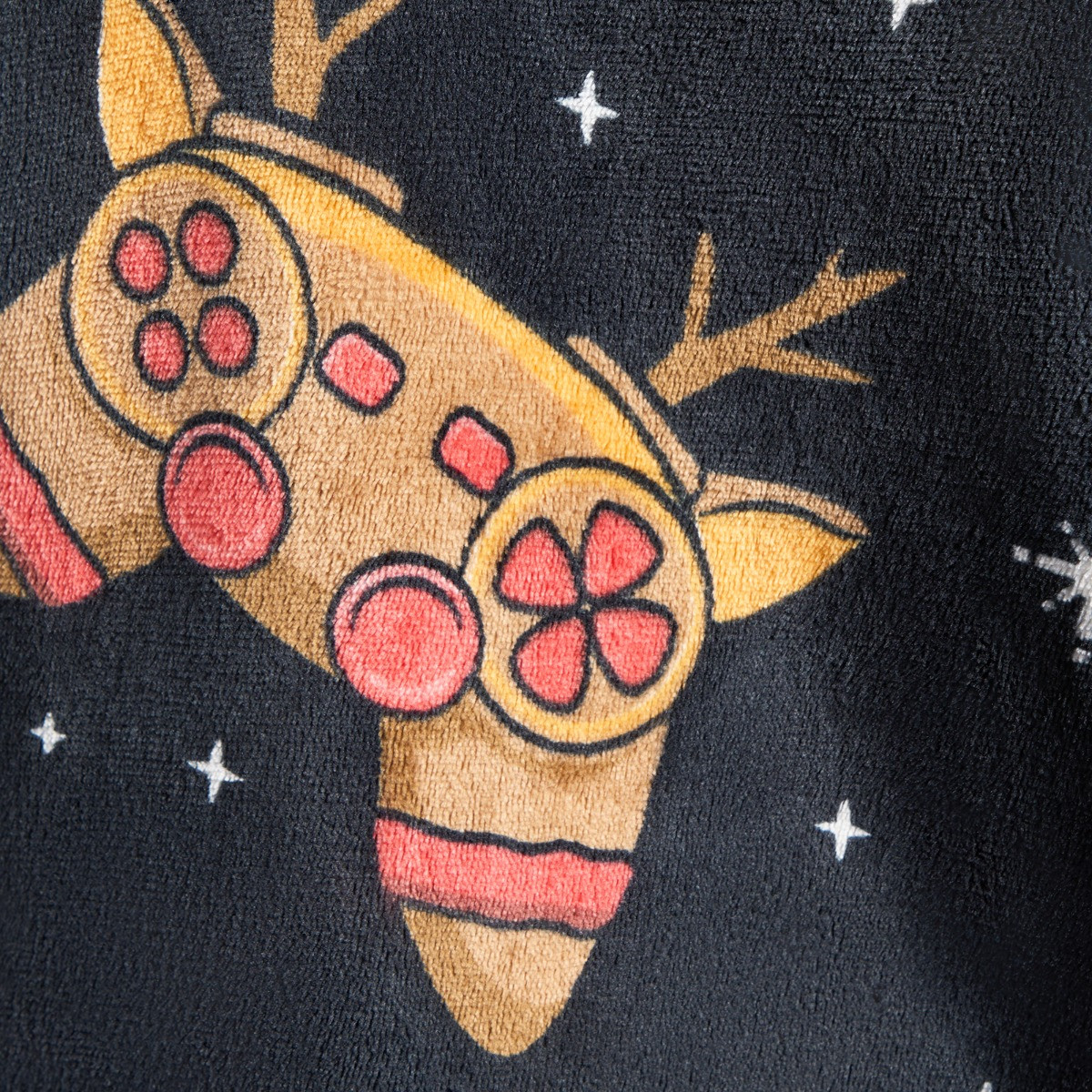 OHS Kids Christmas Gaming Print Hoodie Blanket - Black>