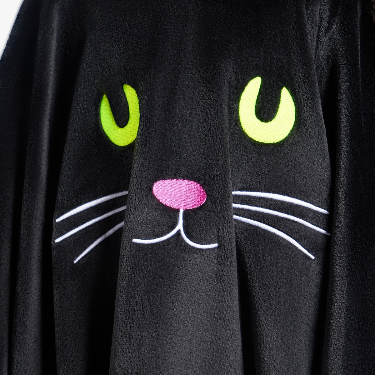 OHS Kids Novelty Cat Poncho - Black>