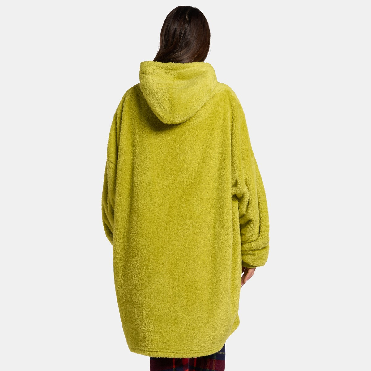 OHS Adults Novelty Grinch Teddy Hoodie Blanket - Green>