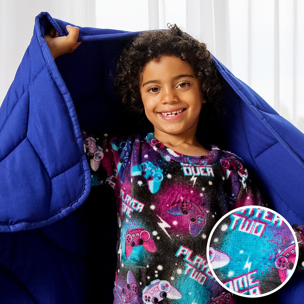 OHS Kids Gaming Ombre Pyjama Set, Purple - 7-8 Years>