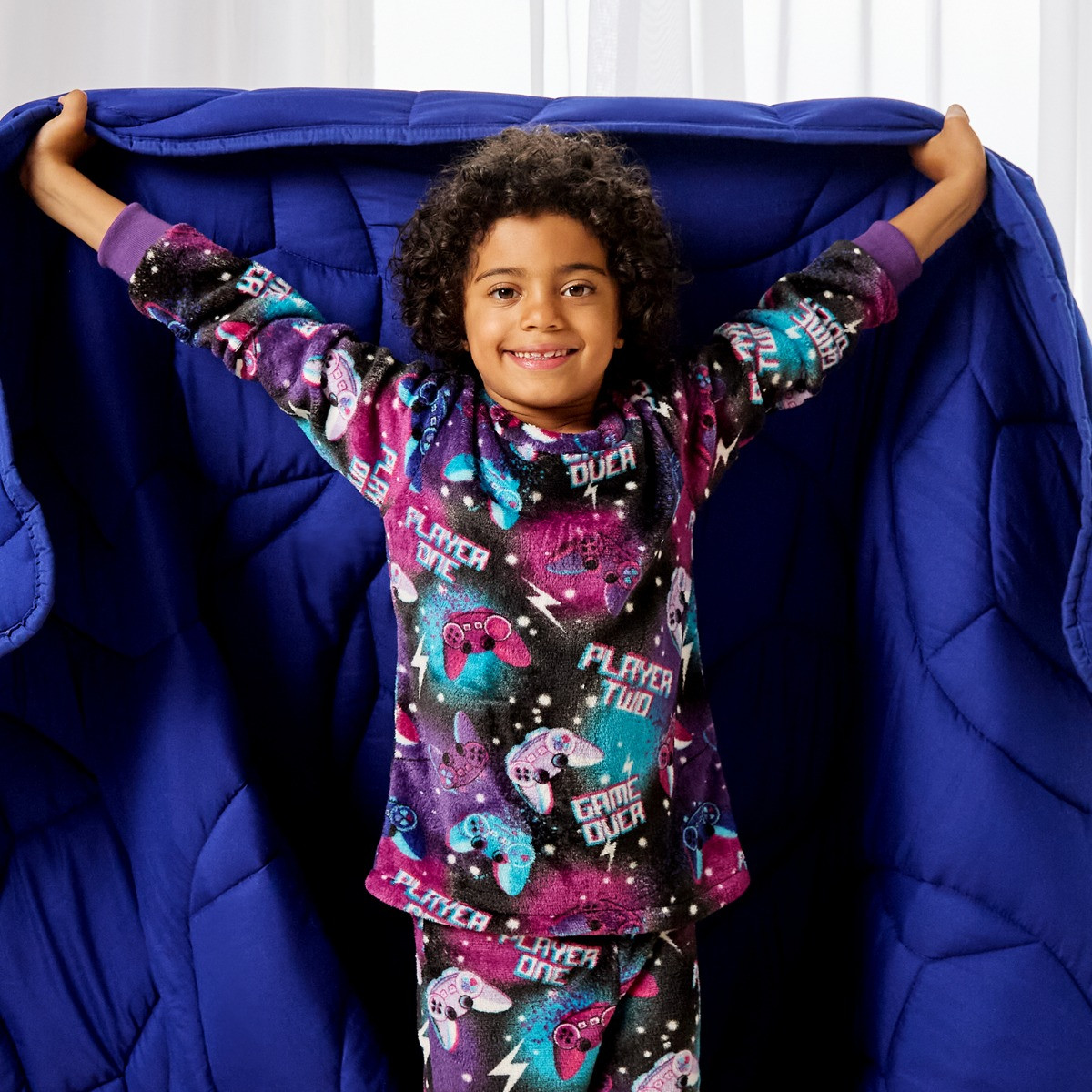 OHS Kids Gaming Ombre Pyjama Set - Purple>