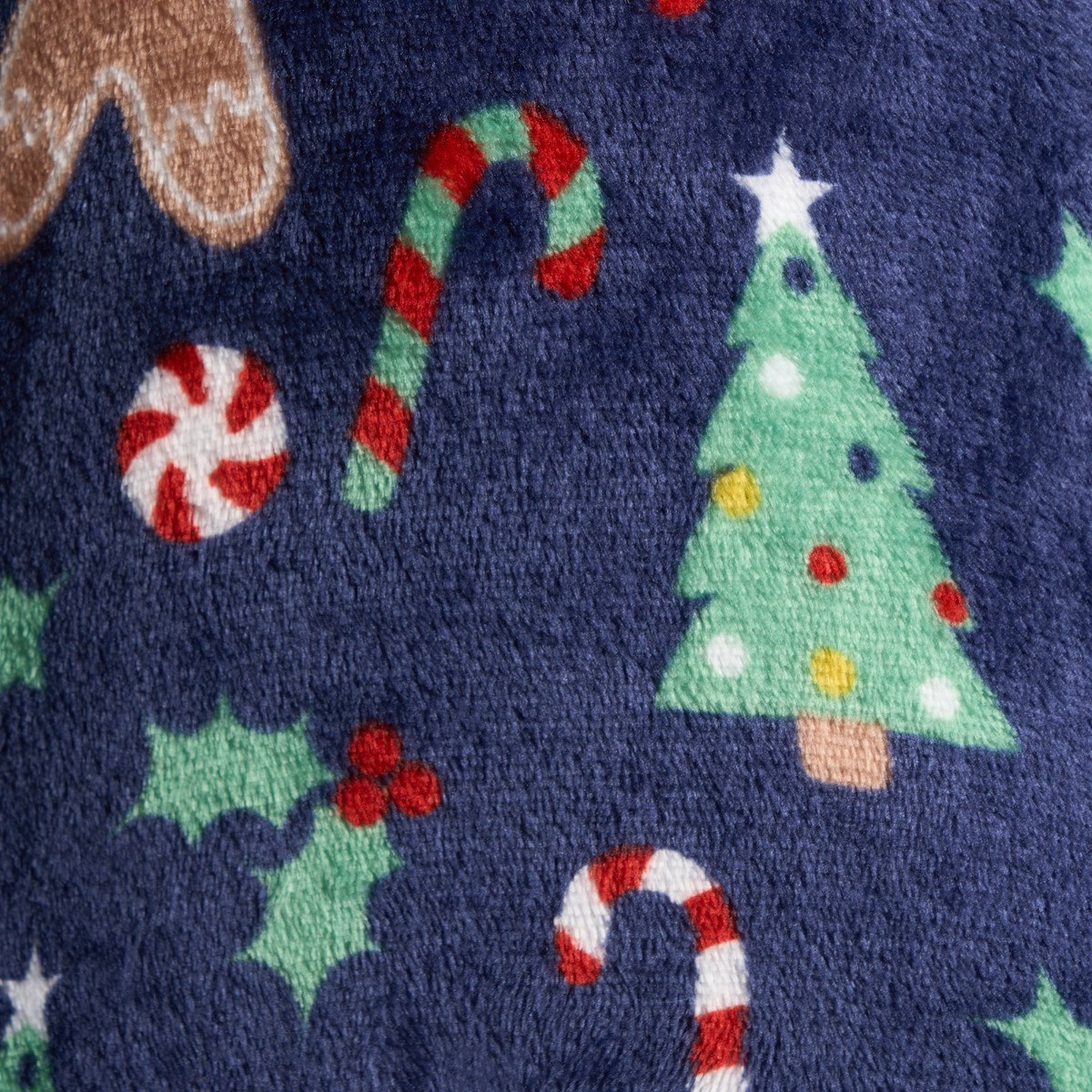 OHS Kids Gingerbread Man Pyjama Set, Navy - 9-10>