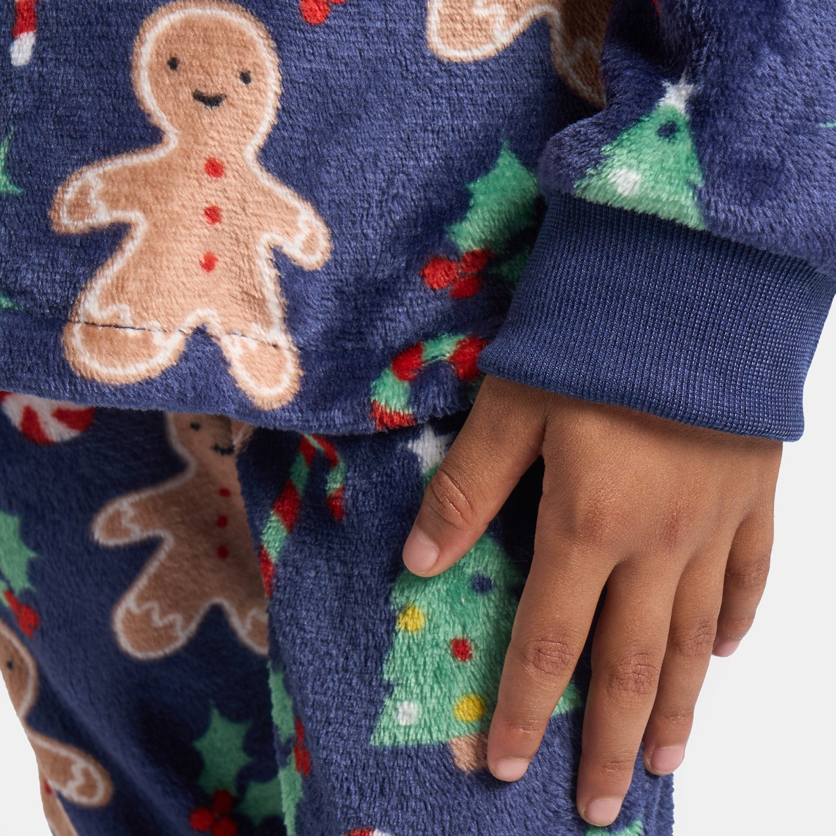 OHS Kids Gingerbread Man Pyjama Set - Navy>