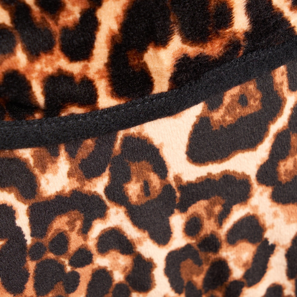 OHS Mini Me Leopard Print Button Through Pyjama Set, Natural - 9-10 Years>