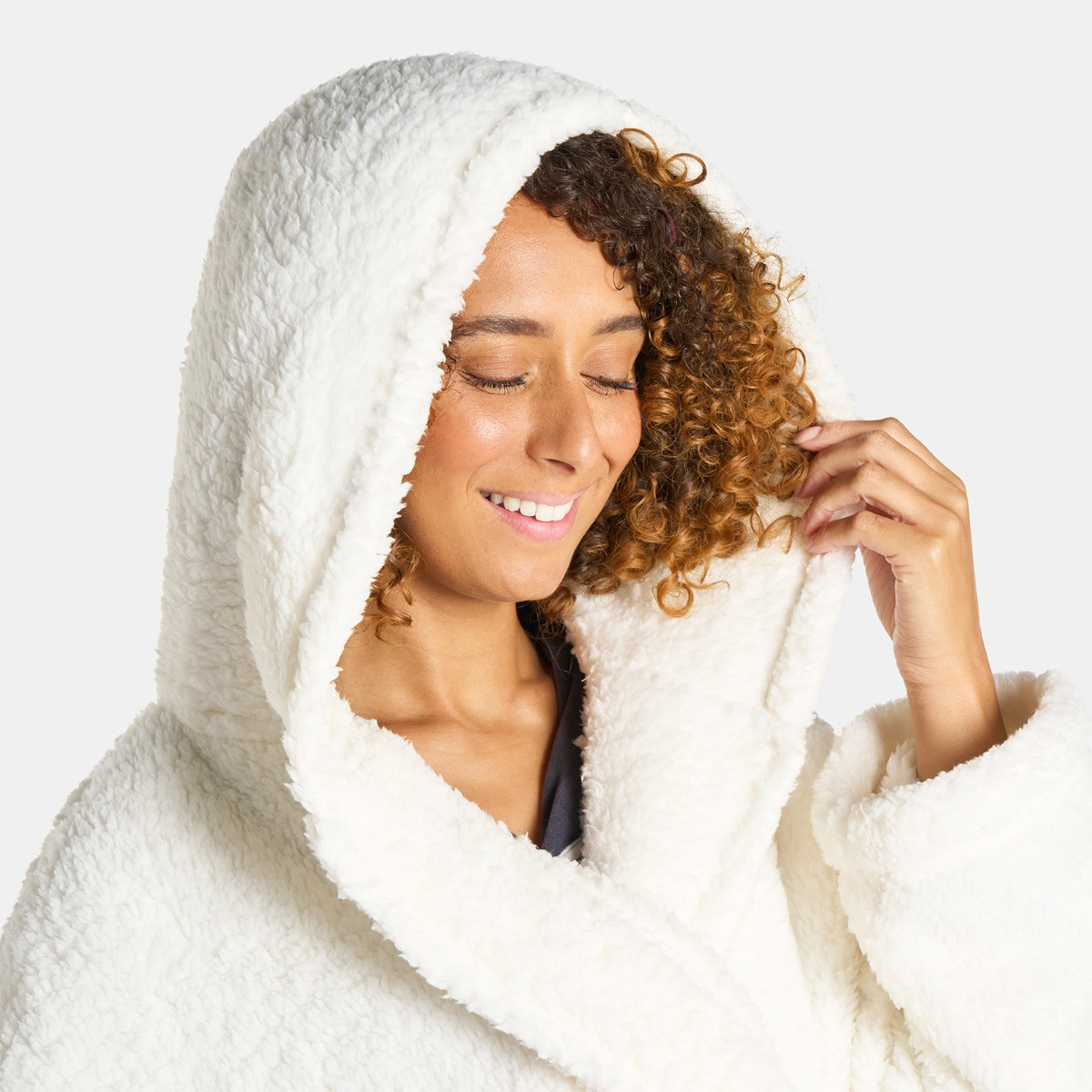 OHS Teddy Dressing Gown, Adults - Cream>