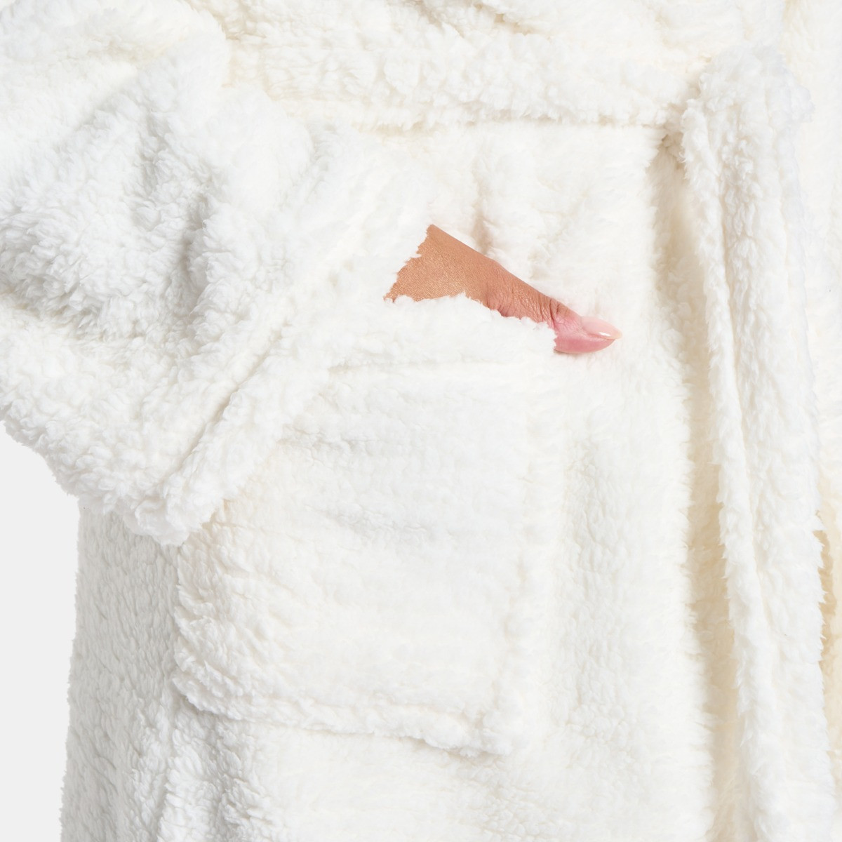 OHS Teddy Dressing Gown, Adults - Cream>