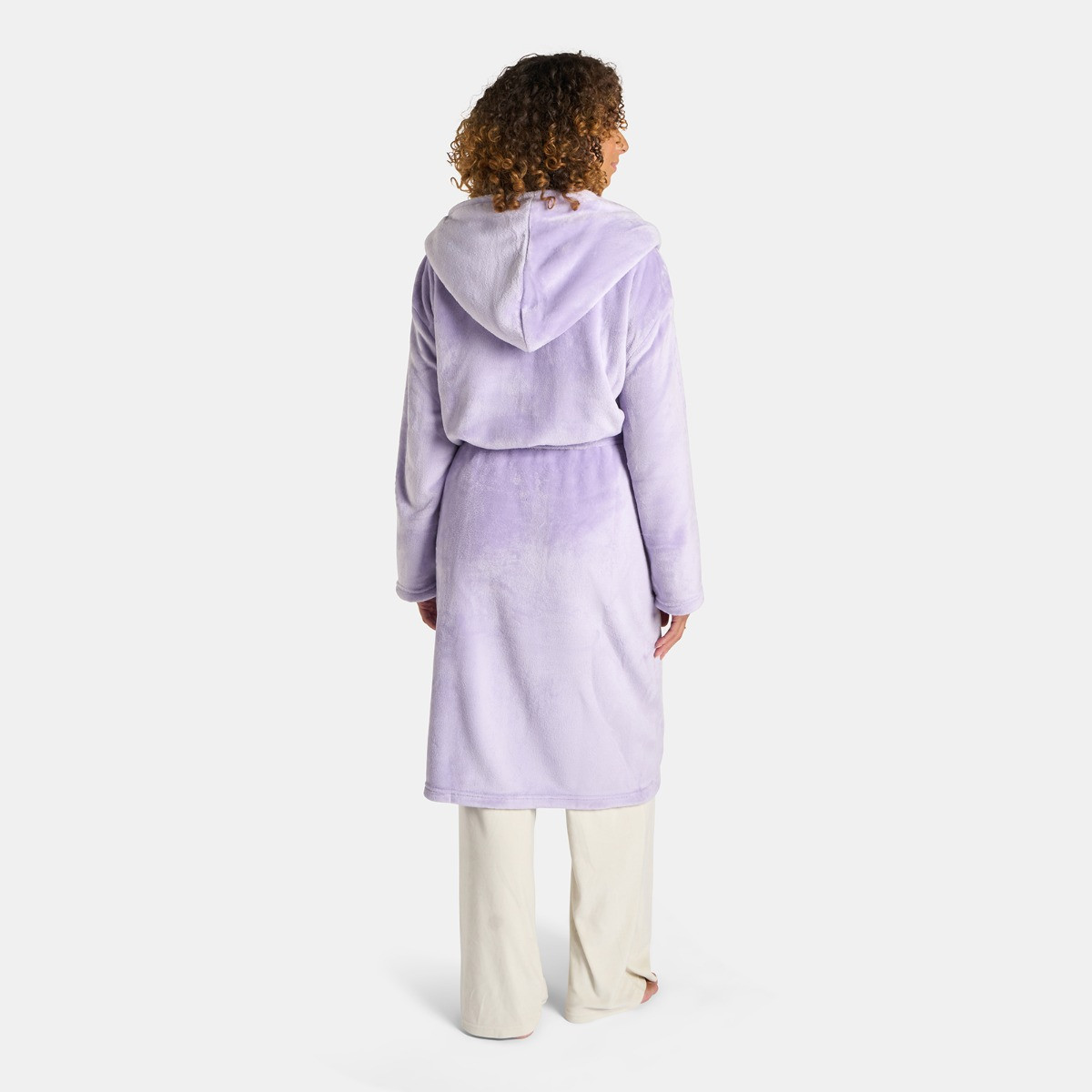 OHS Flannel Fleece Dressing Gown, Adults - Lilac>