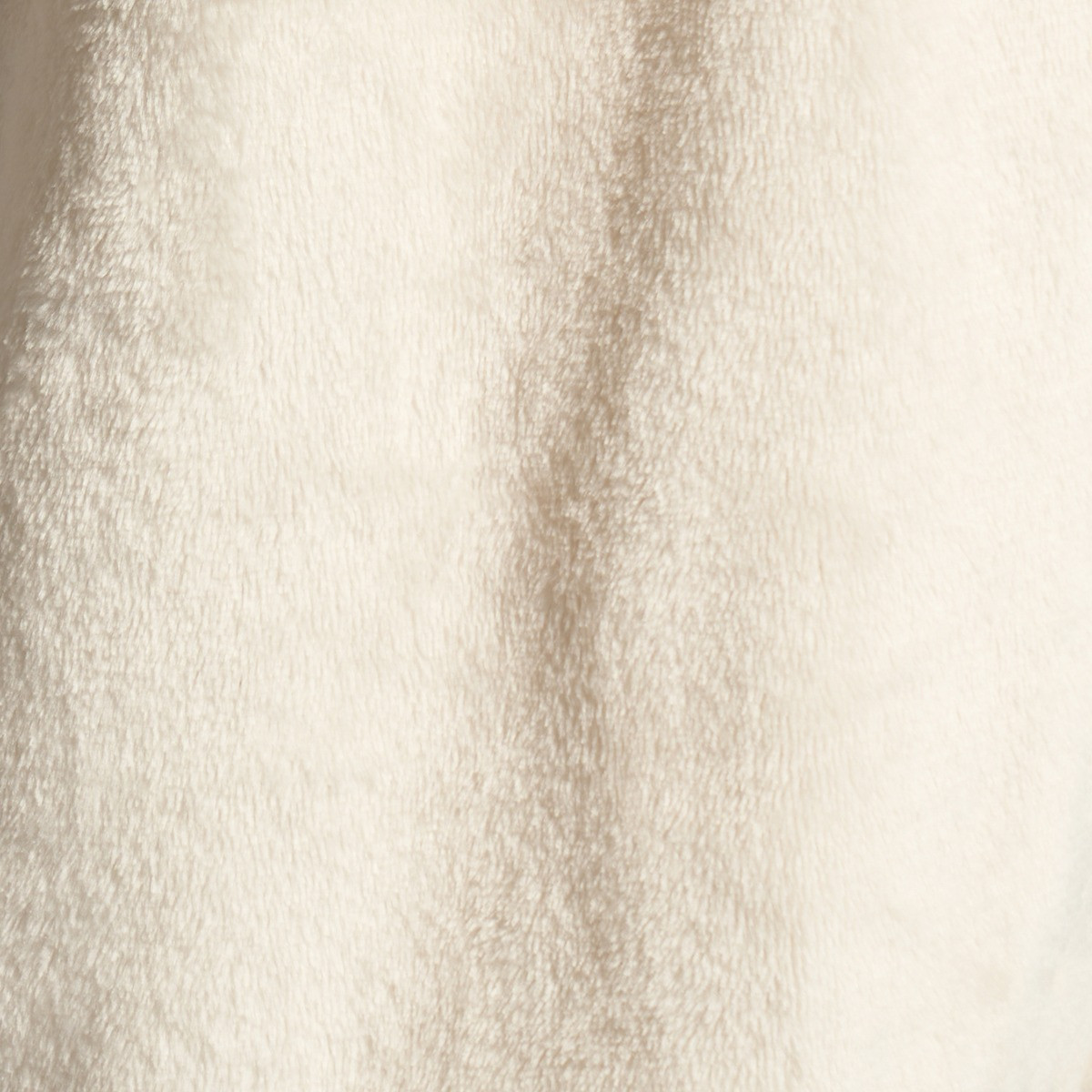 OHS Flannel Fleece Piped Edge Dressing Gown, Adults - Cream/Black>