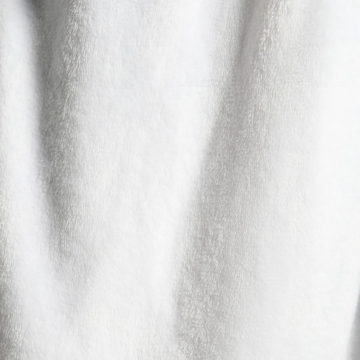 OHS Flannel Fleece Piped Edge Dressing Gown, Adults - White/Black>