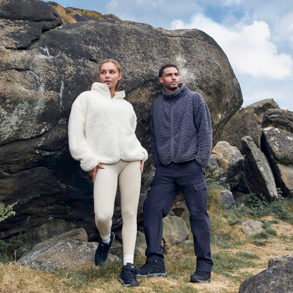 OHS Teddy Full Zip Fleece - Cream, Large/ Extra Large>