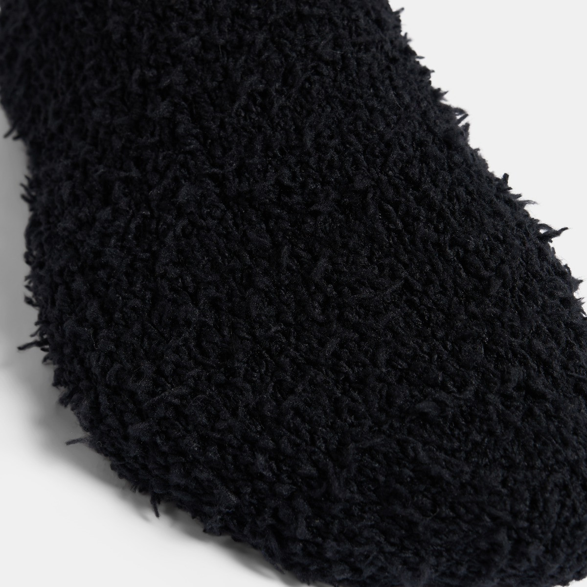 OHS Fluffy Fleece Socks, Black/Charcoal - 3 Pack>