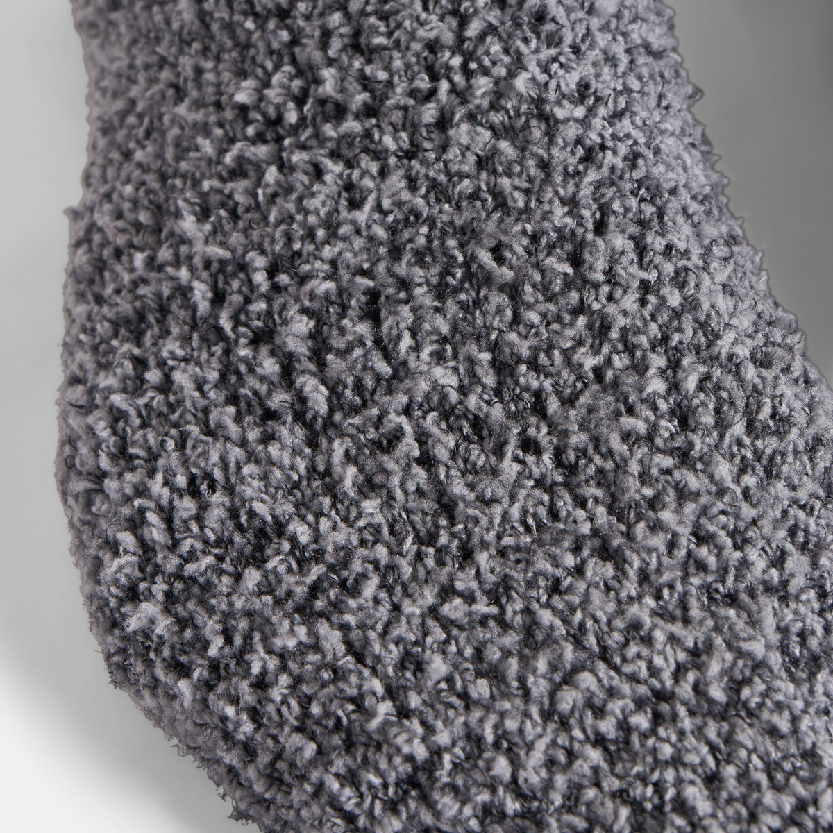 OHS Fluffy Fleece Socks, Black/Charcoal - 3 Pack>