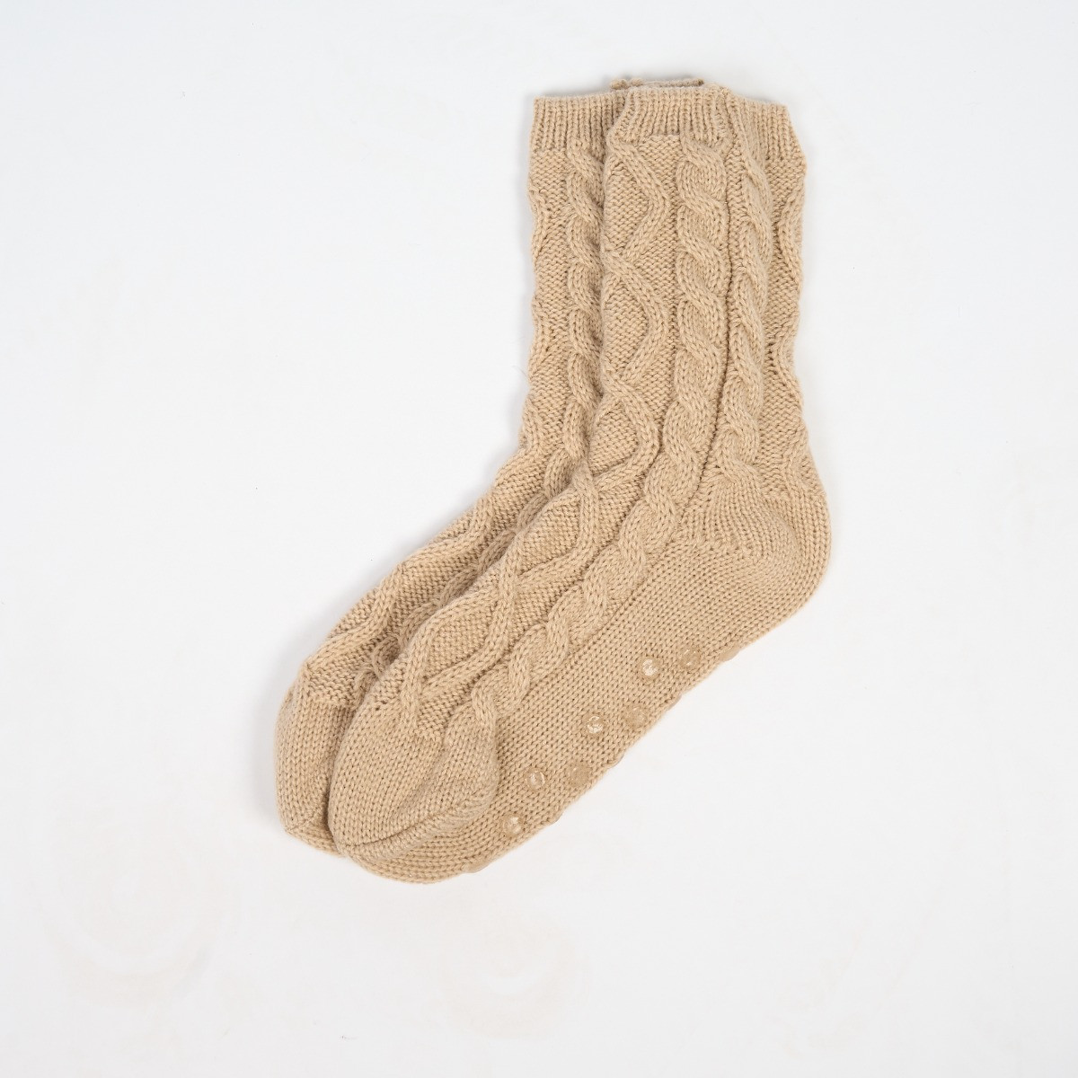 OHS Cable Knit Socks - Natural>
