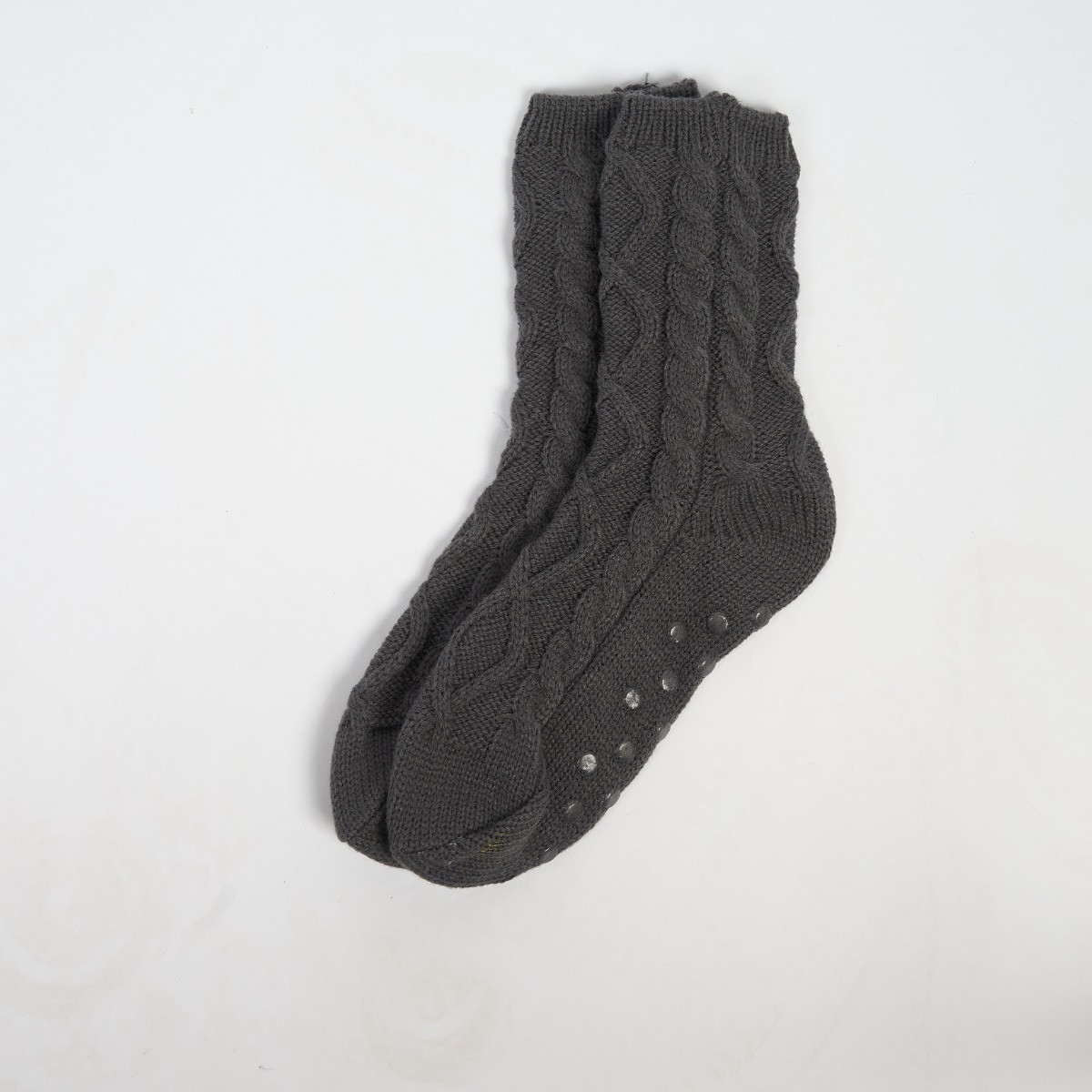 OHS Cable Knit Socks - Charcoal>