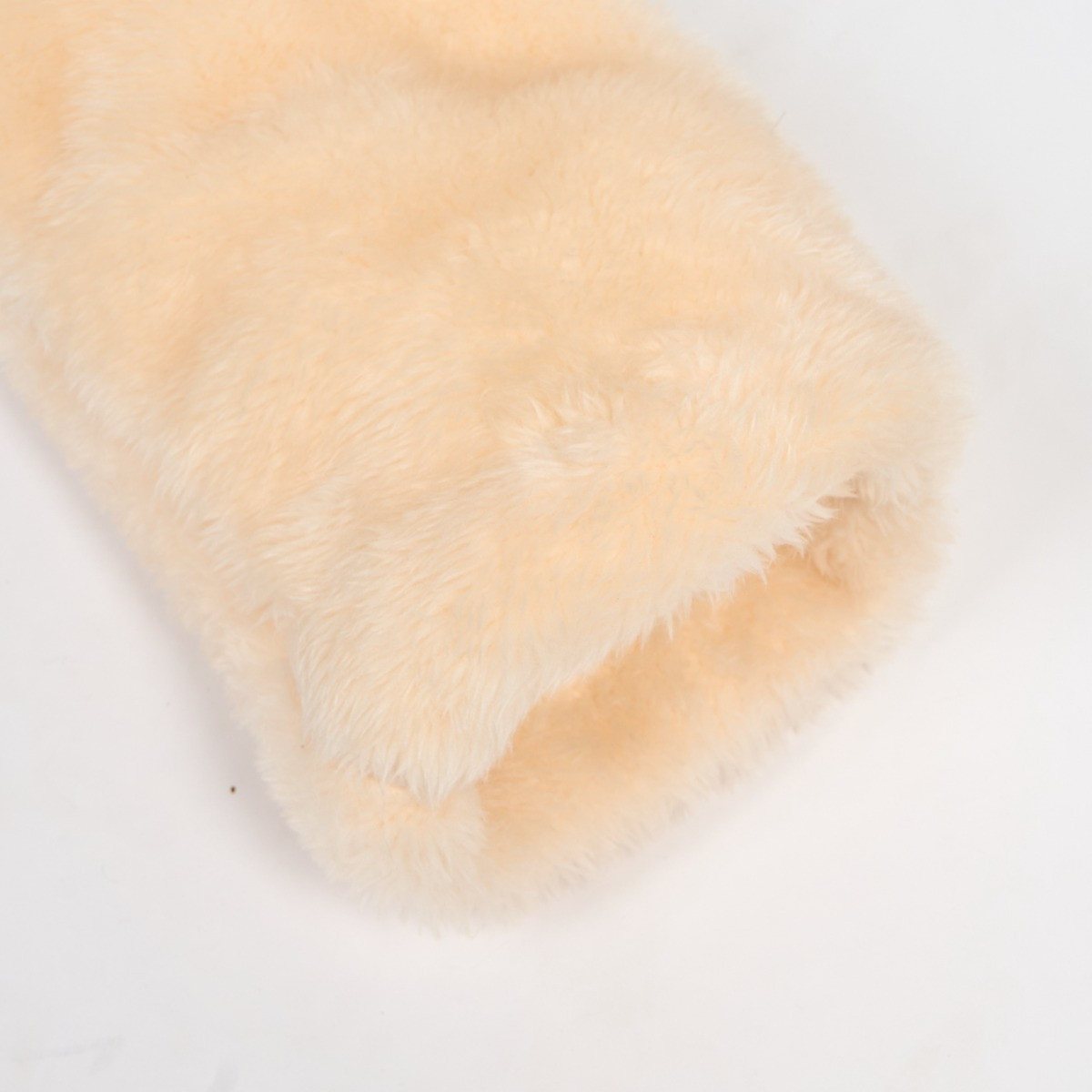 OHS Teddy Sherpa Reverse Slipper Socks - Cream>