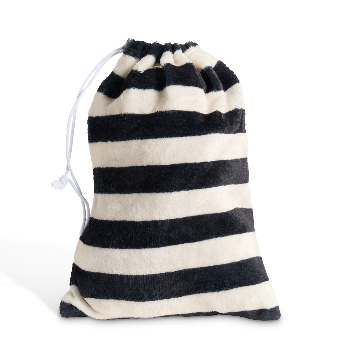 OHS Monochrome Stripe Hot Water Bottle Gift Set - Monochrome >