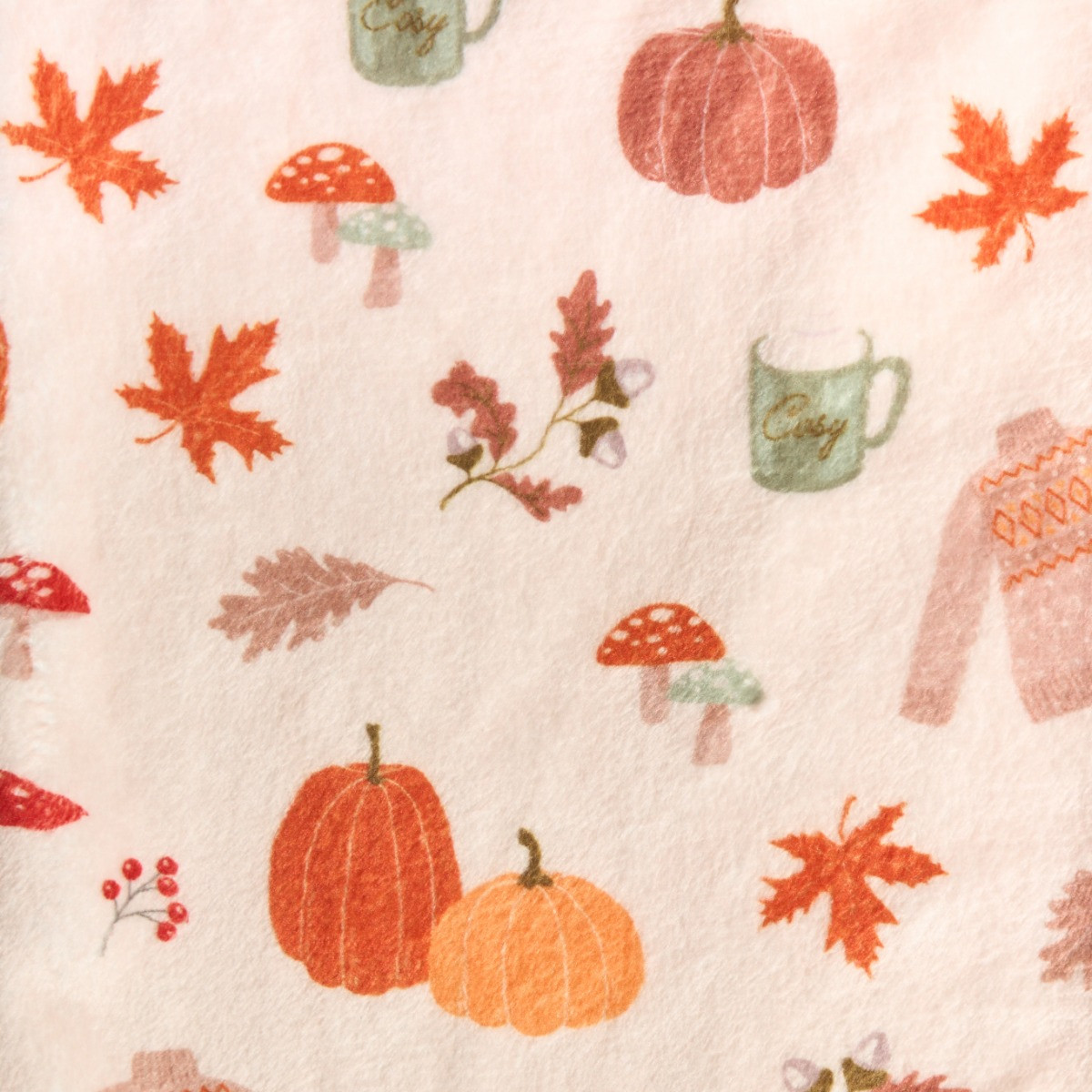 OHS Autumn Print Hot Water Bottle Gift Set - Beige>