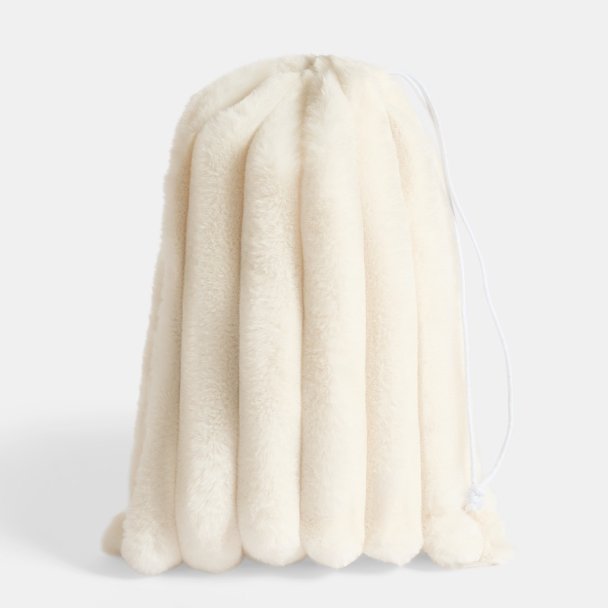 OHS Ribbed Hot Water Bottle Gift Set - Cream>