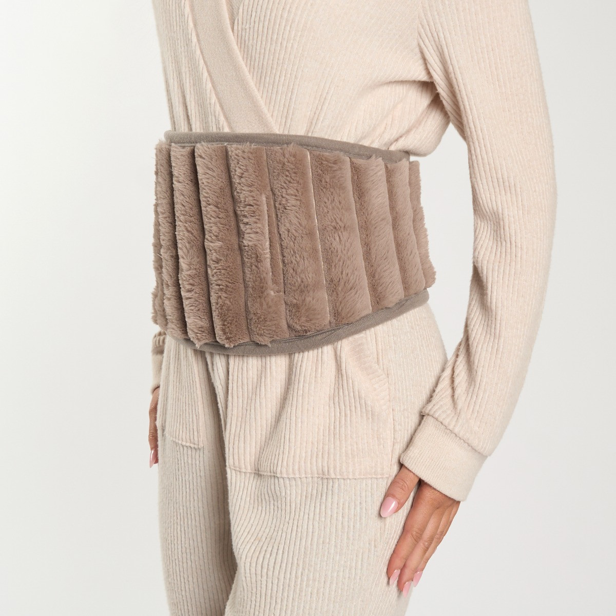 OHS Adjustable Ribbed Hot Water Bottle Belt - Mink>