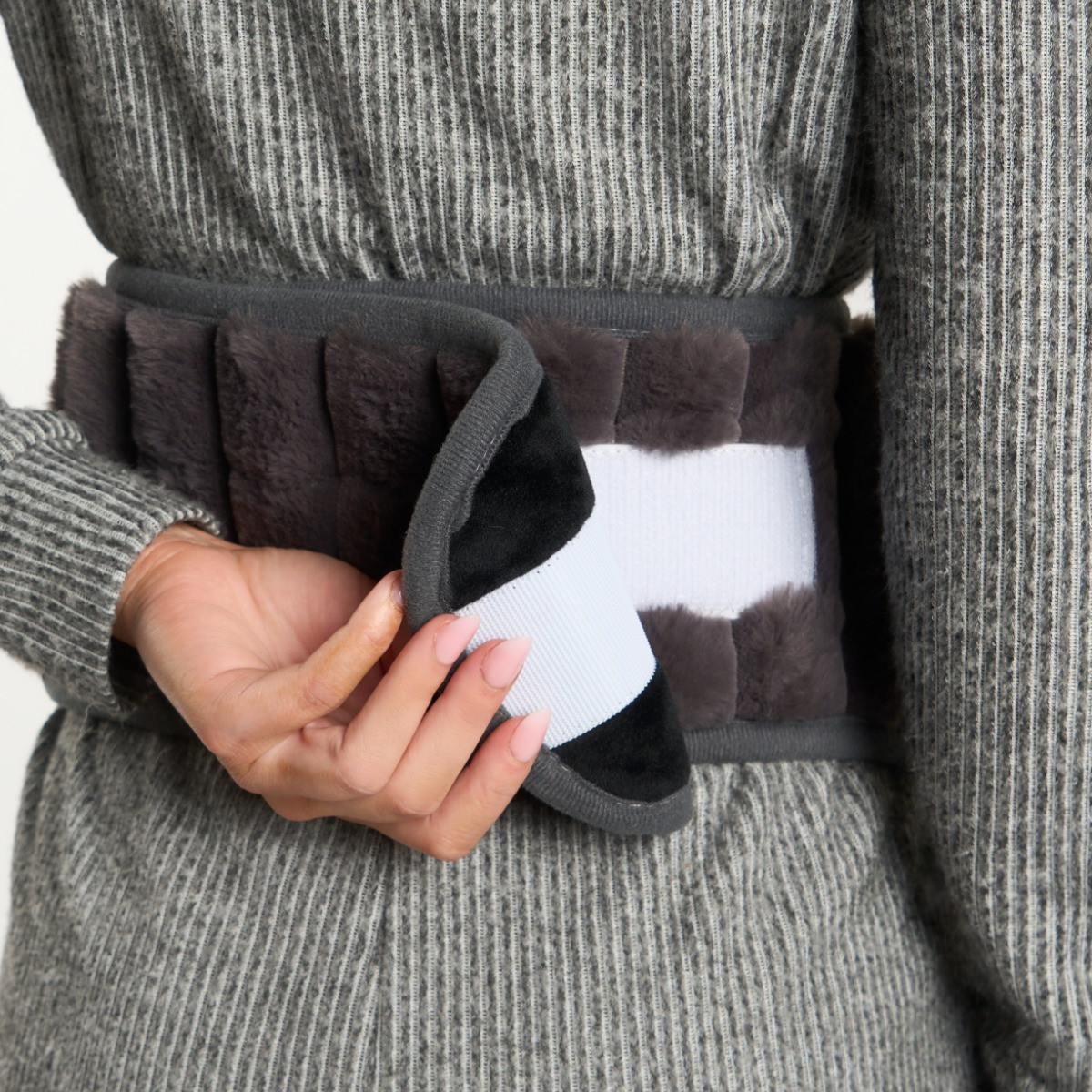 OHS Adjustable Ribbed Hot Water Bottle Belt - Charcoal>