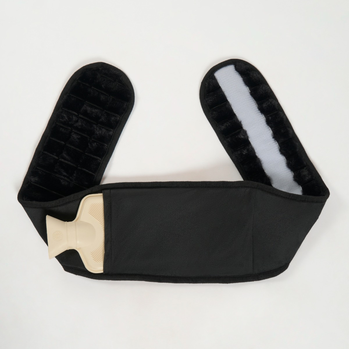 OHS Adjustable Ribbed Hot Water Bottle Belt - Black>
