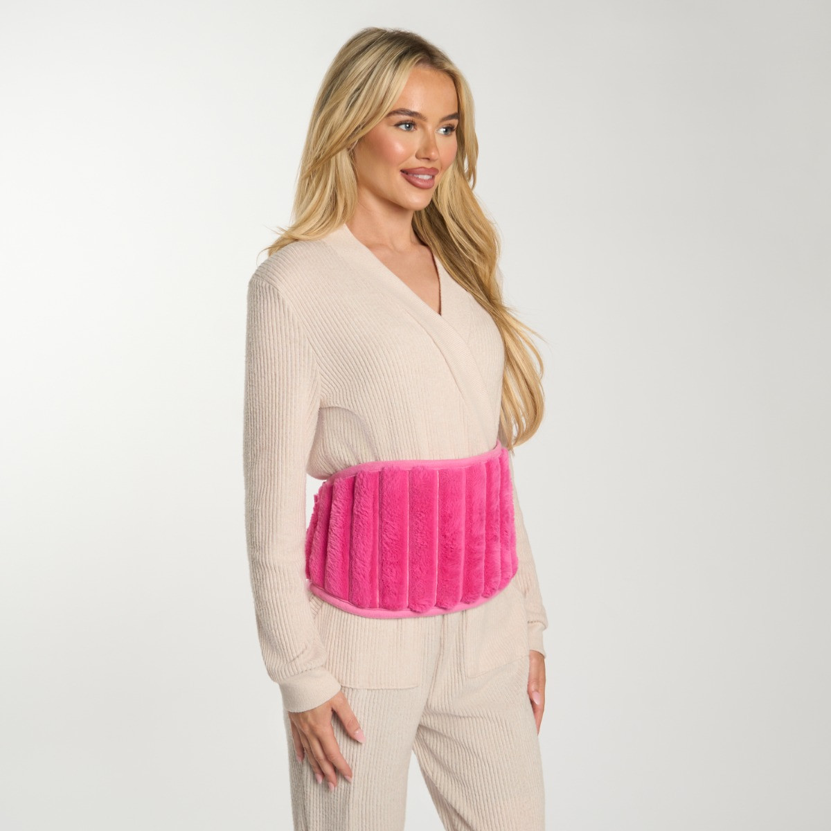 OHS Adjustable Ribbed Hot Water Bottle Belt - Pink>