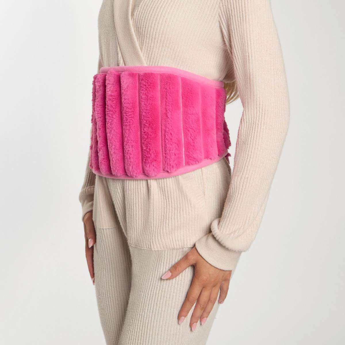 OHS Adjustable Ribbed Hot Water Bottle Belt - Pink>